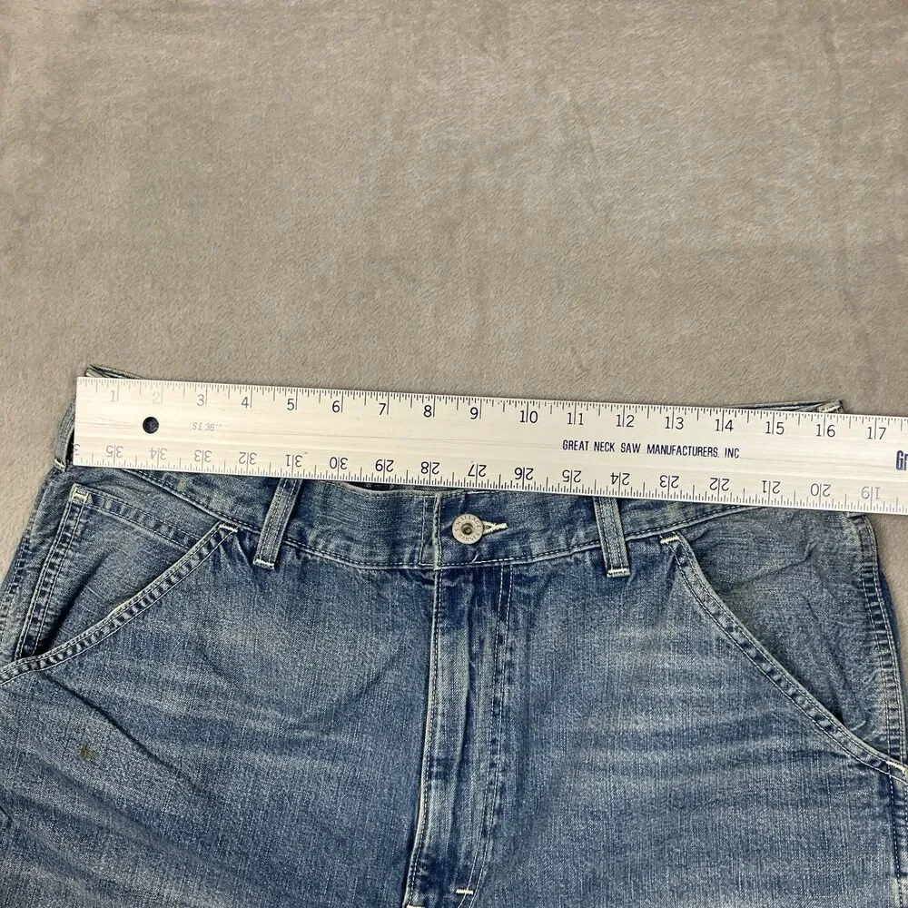J.Crew Wallace & Barnes Carpenter Jeans Men 33 Japanese Denim Workwear Utility